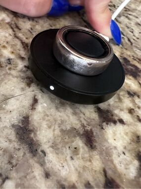 Oura Ring Charging Dock with Gold and Black Accent
